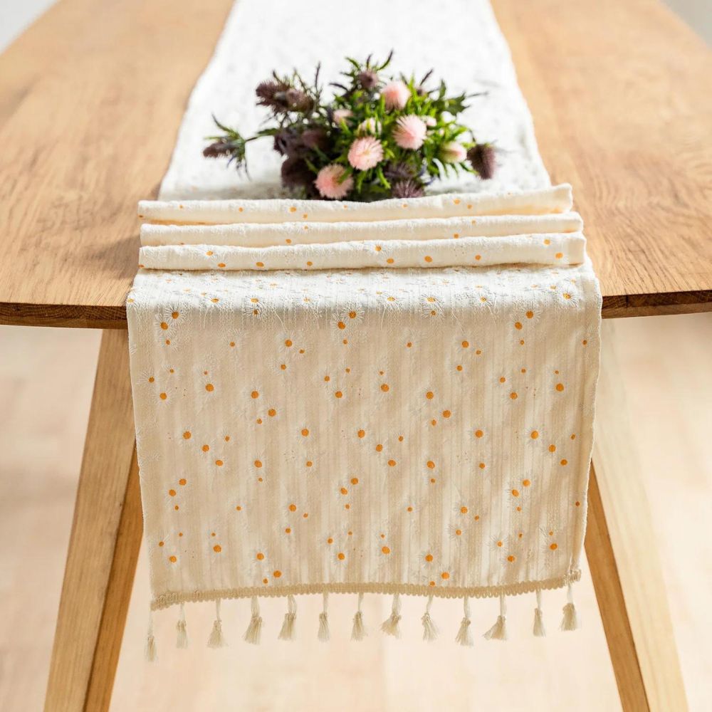 caminho de mesa de algodão