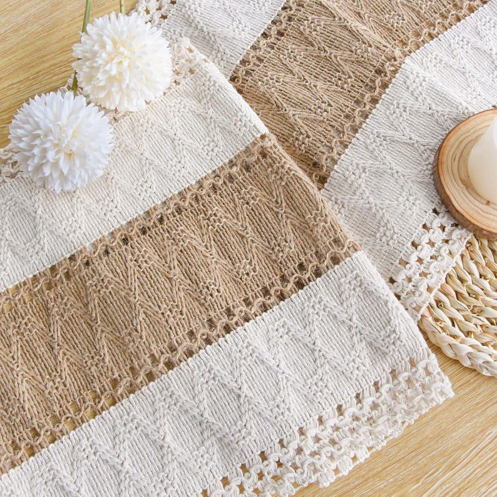 caminho de mesa de linho