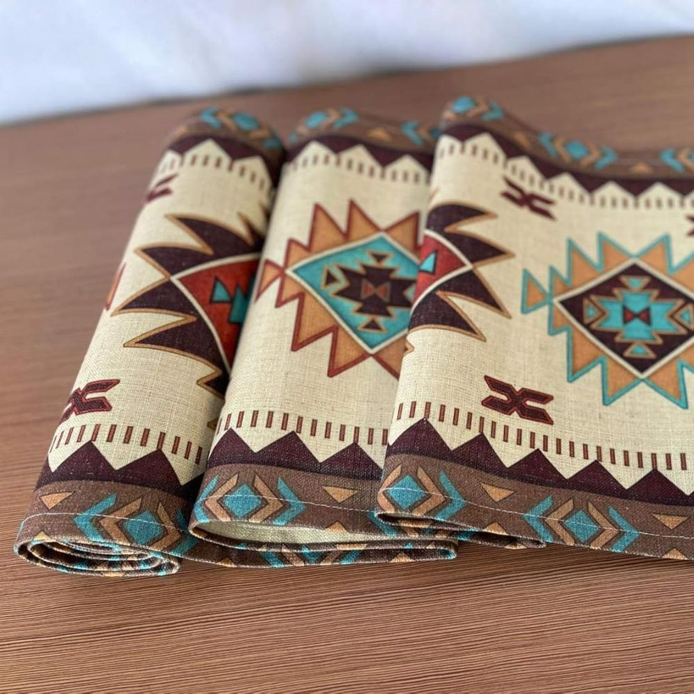 caminho de mesa de linho