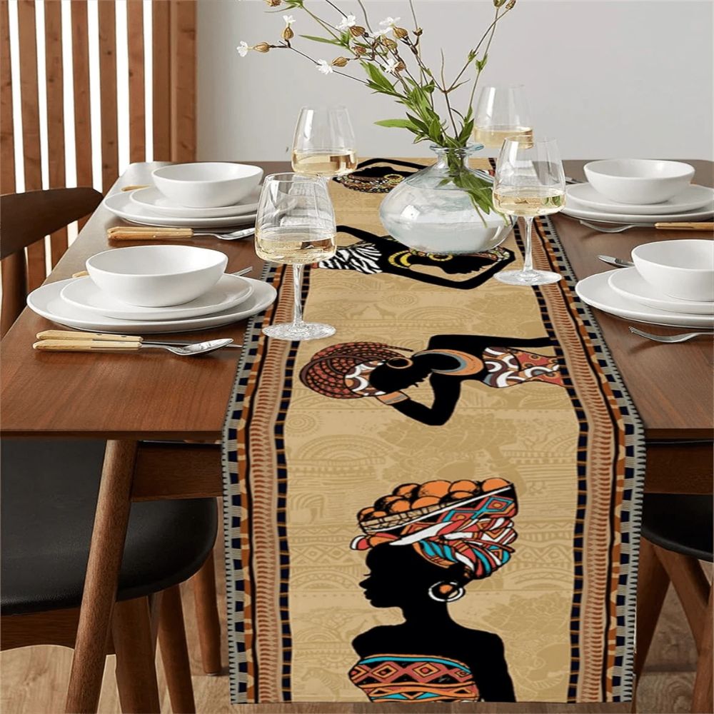 caminho de mesa de linho