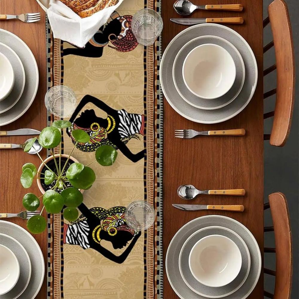 caminho de mesa de linho