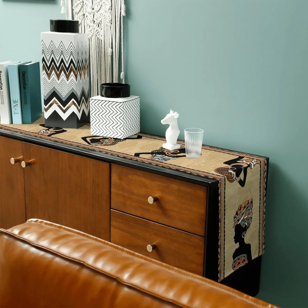 caminho de mesa de linho