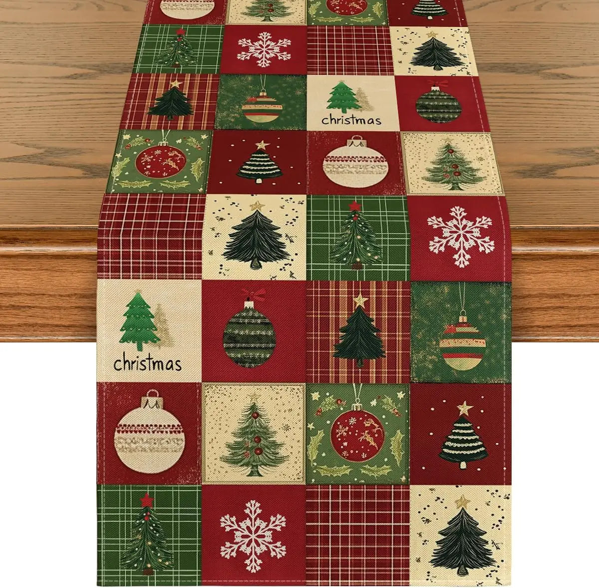 caminho de mesa patchwork natalino 1