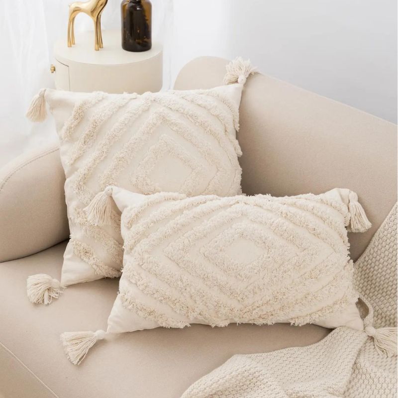 Capa de Almofada bege