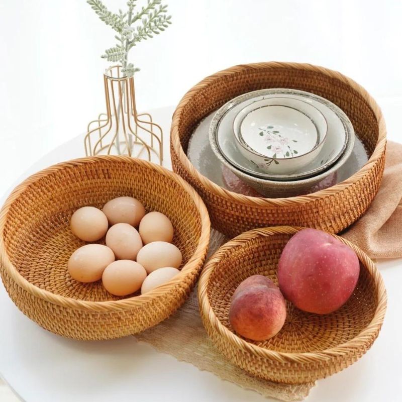 Cesto de Vime Organizador Redondo