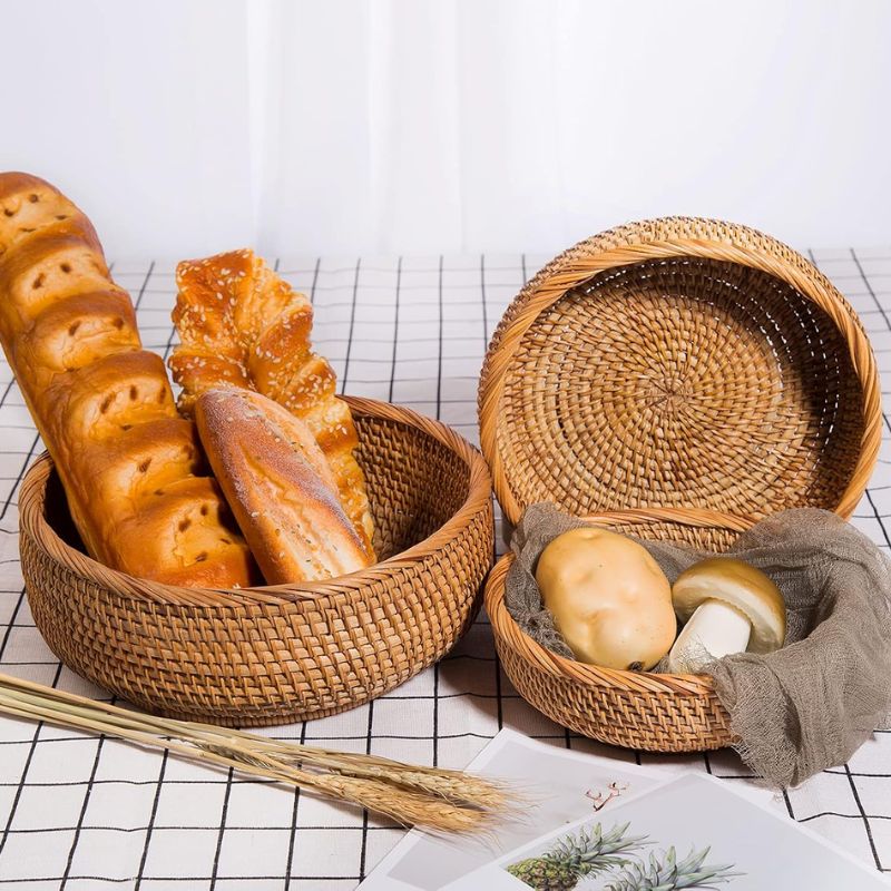 Cesto de Vime Organizador Redondo