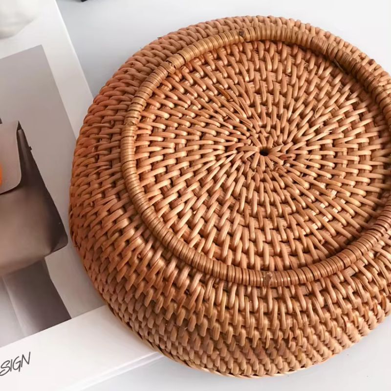 Cesto de Vime Organizador Redondo