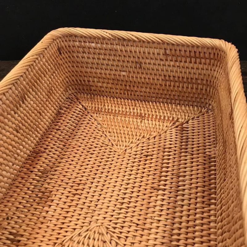 Cesto de Vime Organizador Retangular