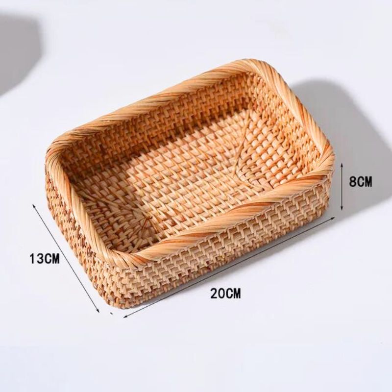 Cesto de Vime Organizador Retangular