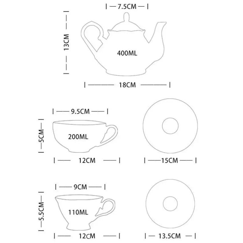 xícara de chá e de café em porcelana