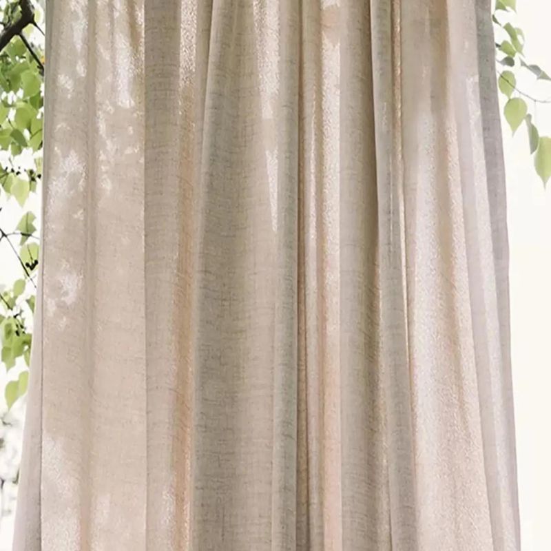 Cortina de Linho Para Sala e Quarto Bege