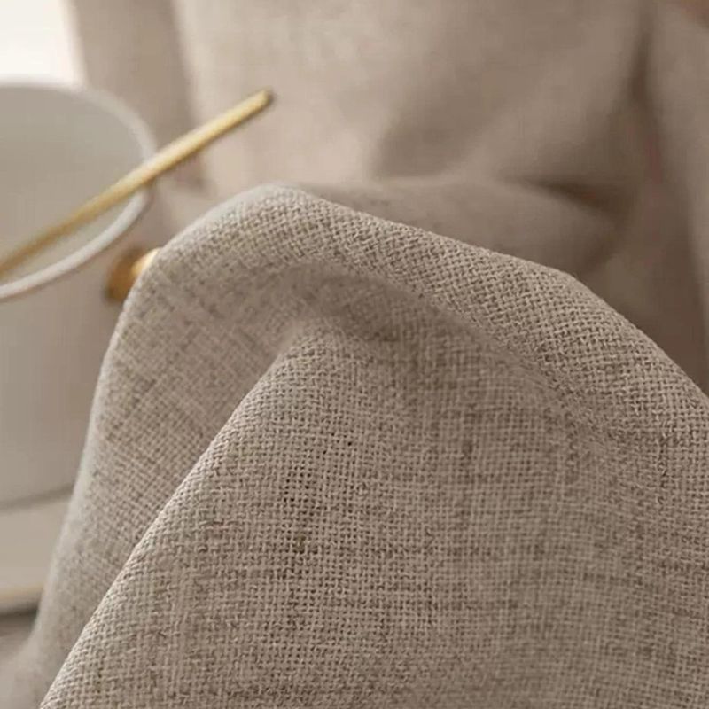 Cortina de Linho Para Sala e Quarto Bege