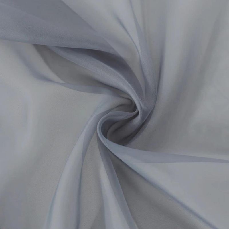 cortina transparente para sala e quarto cinza