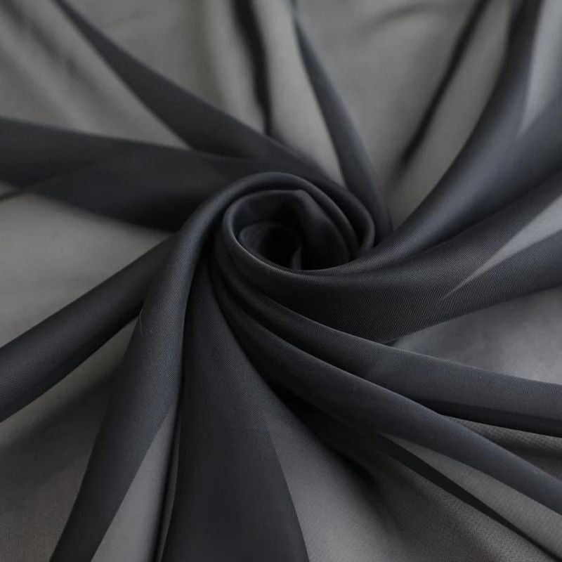 cortina transparente para sala e quarto preta