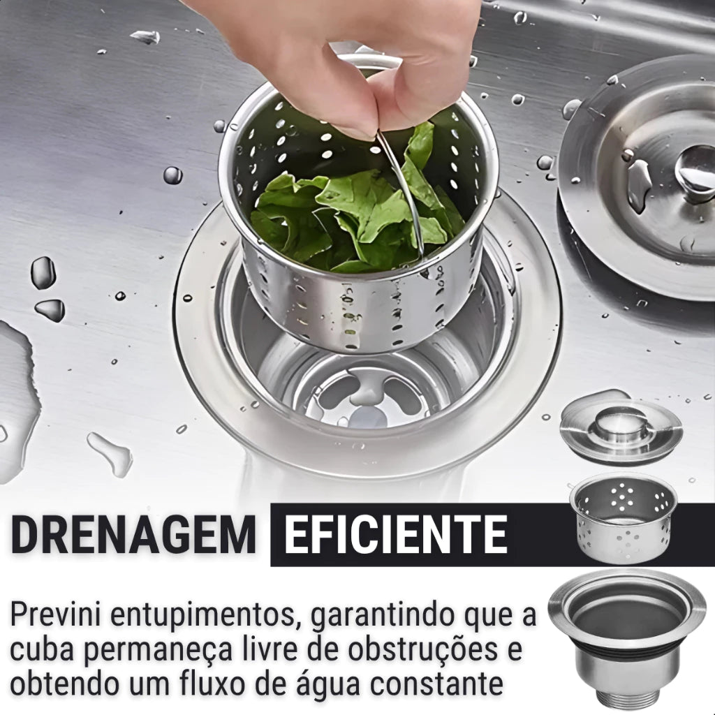 cuba cozinha gourmet inox 44x44 quadrada luxe 5