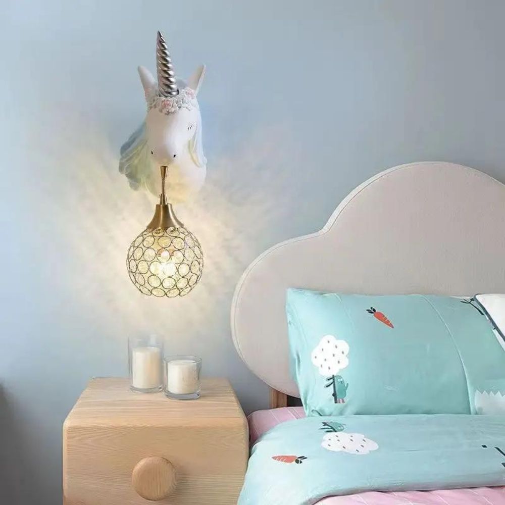Luminária de Parede Infantil unicórnio