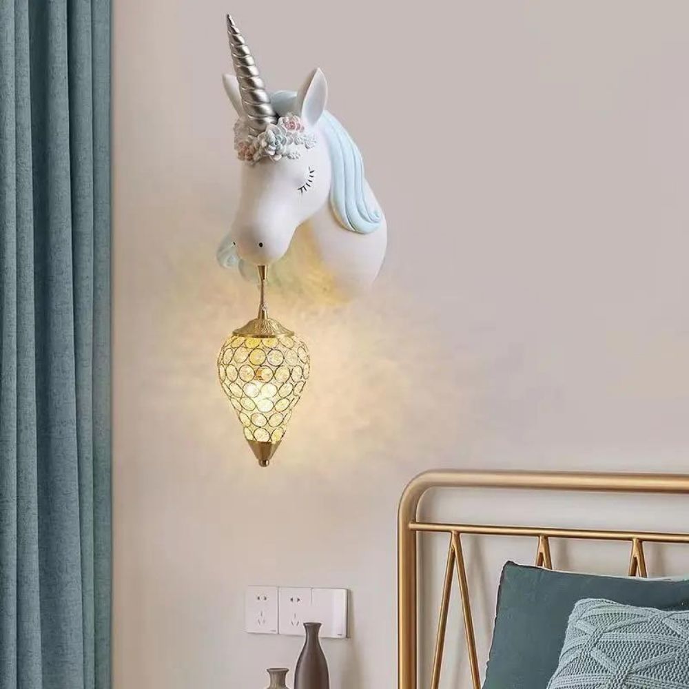 Luminária de Parede Infantil unicórnio