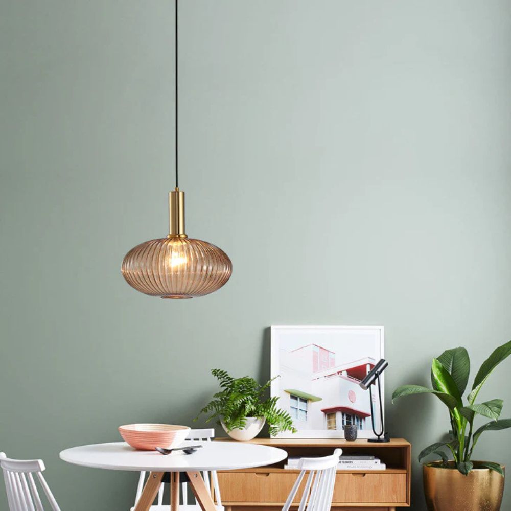 luminária de teto pendente de vidro