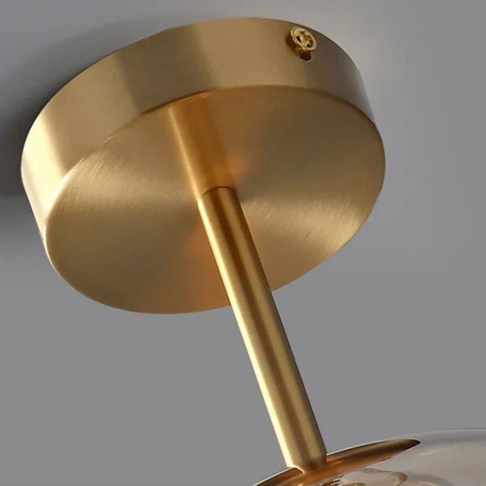 luminária de teto com cúpula de vidro