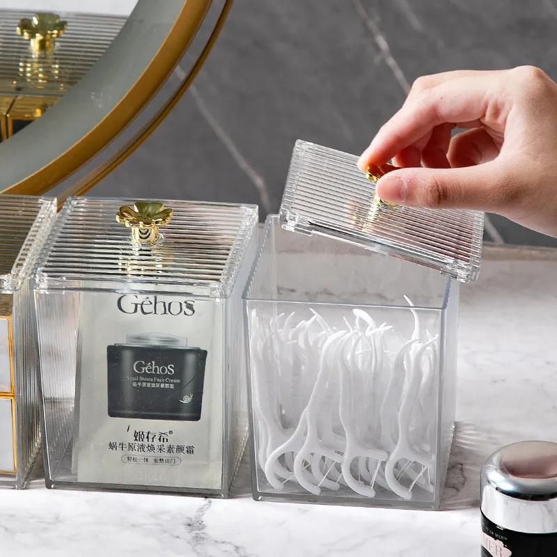 Porta Cotonete e Algodão de acrílico