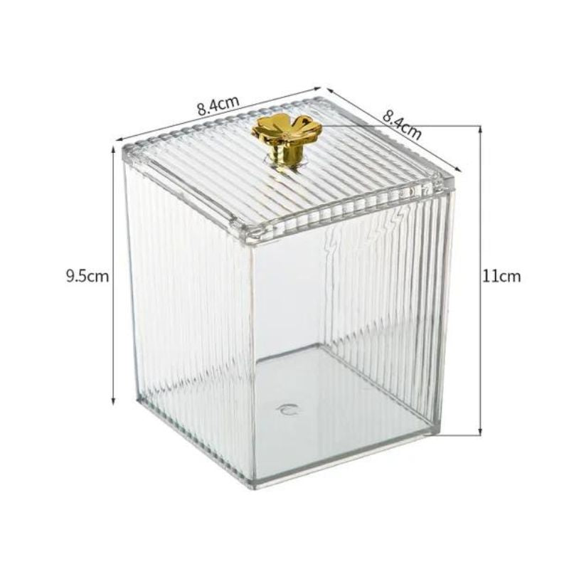 Porta Cotonete e Algodão de acrílico