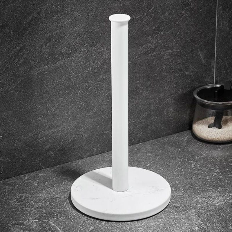 porta papel toalha para cozinha metálico com base de mármore