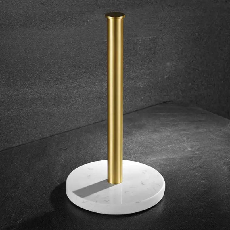 porta papel toalha para cozinha metálico com base de mármore