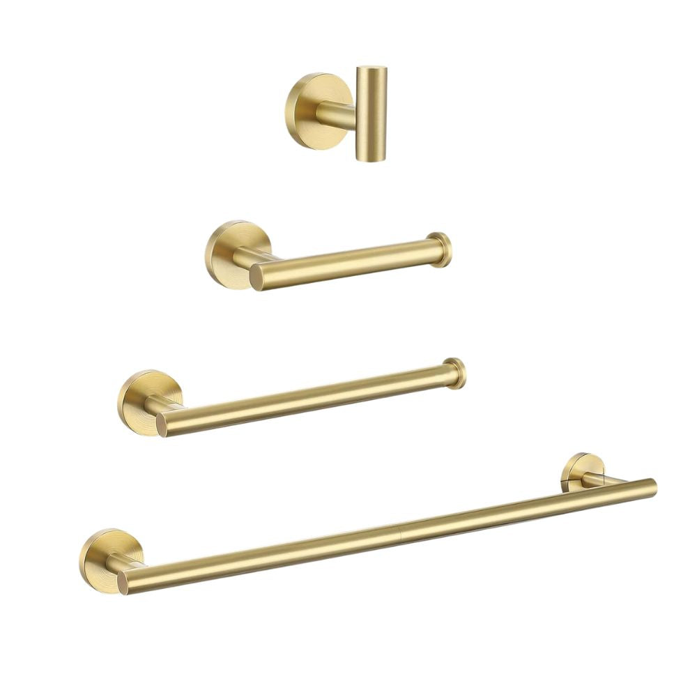 porta toalha metálico dourado