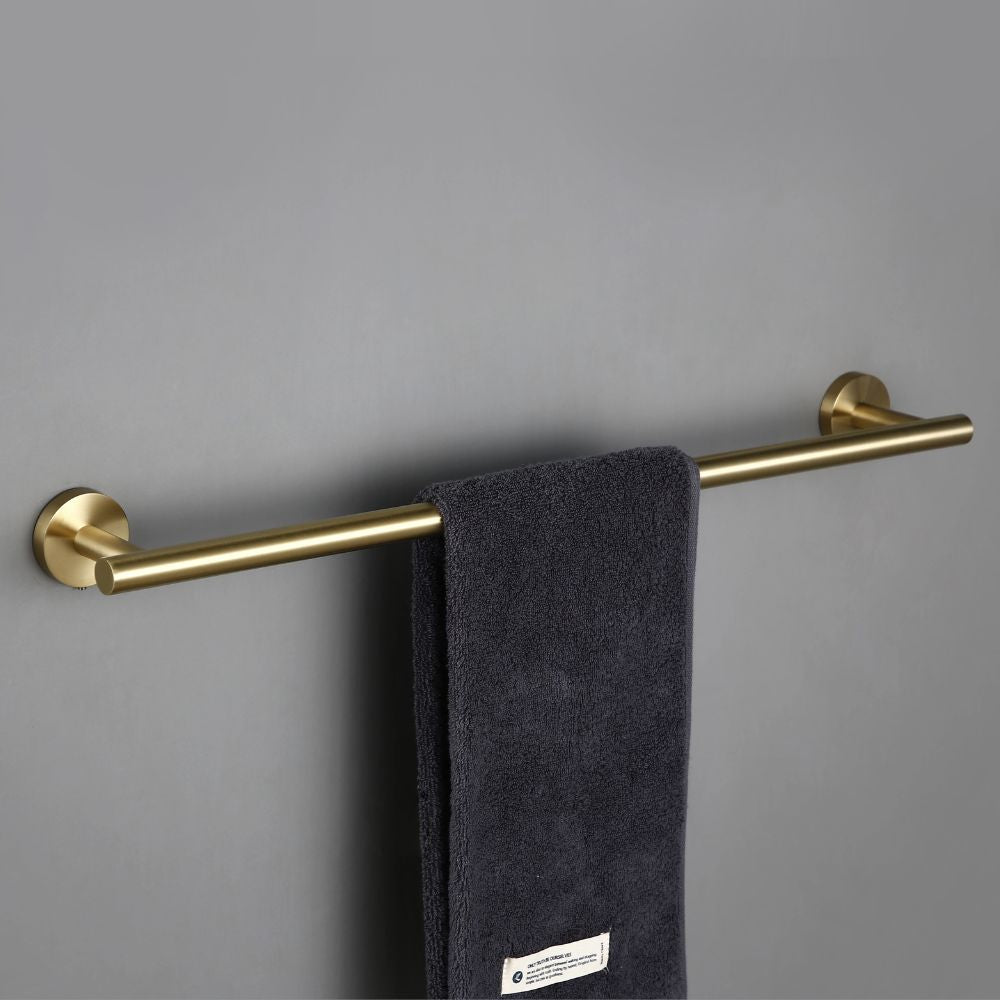 porta toalha metálico dourado