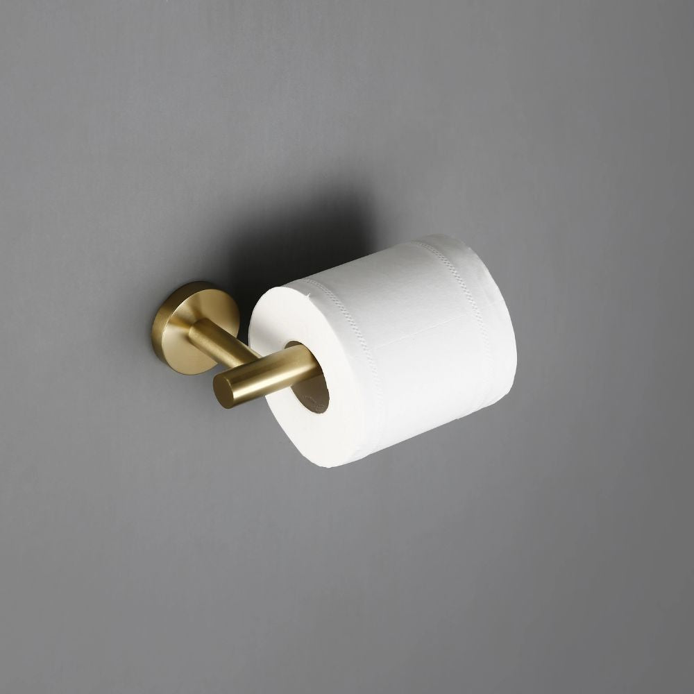 porta toalha metálico dourado