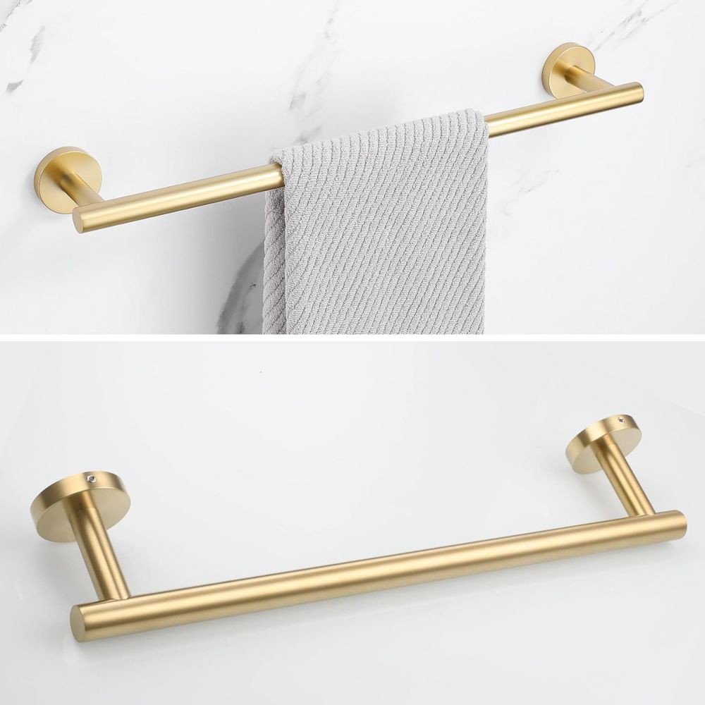 porta toalha metálico dourado