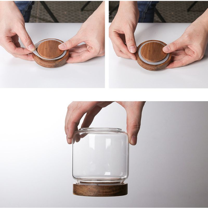 Pote Hermético de Vidro com Tampa