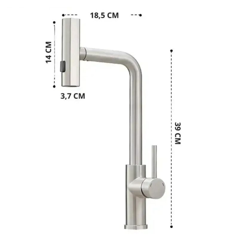 torneira gourmet prata