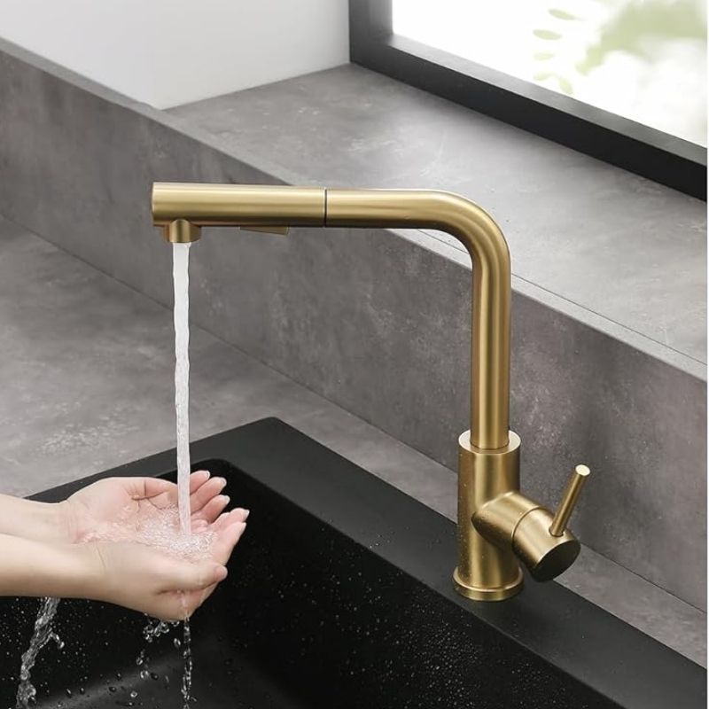 torneira gourmet dourada