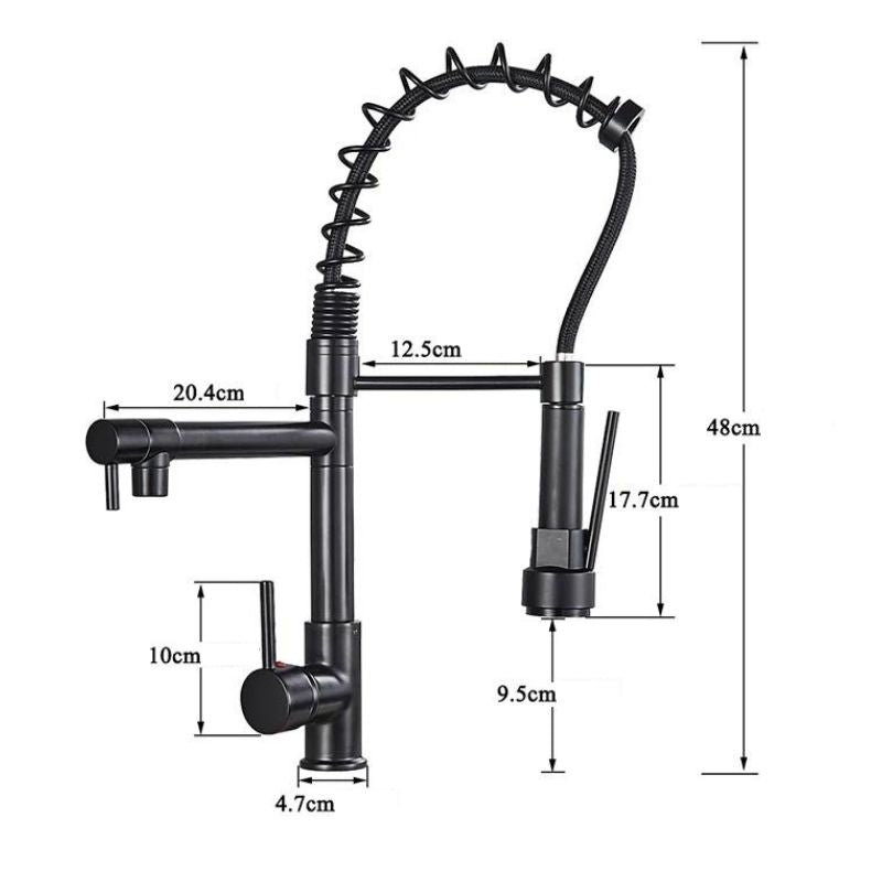 torneira gourmet preta