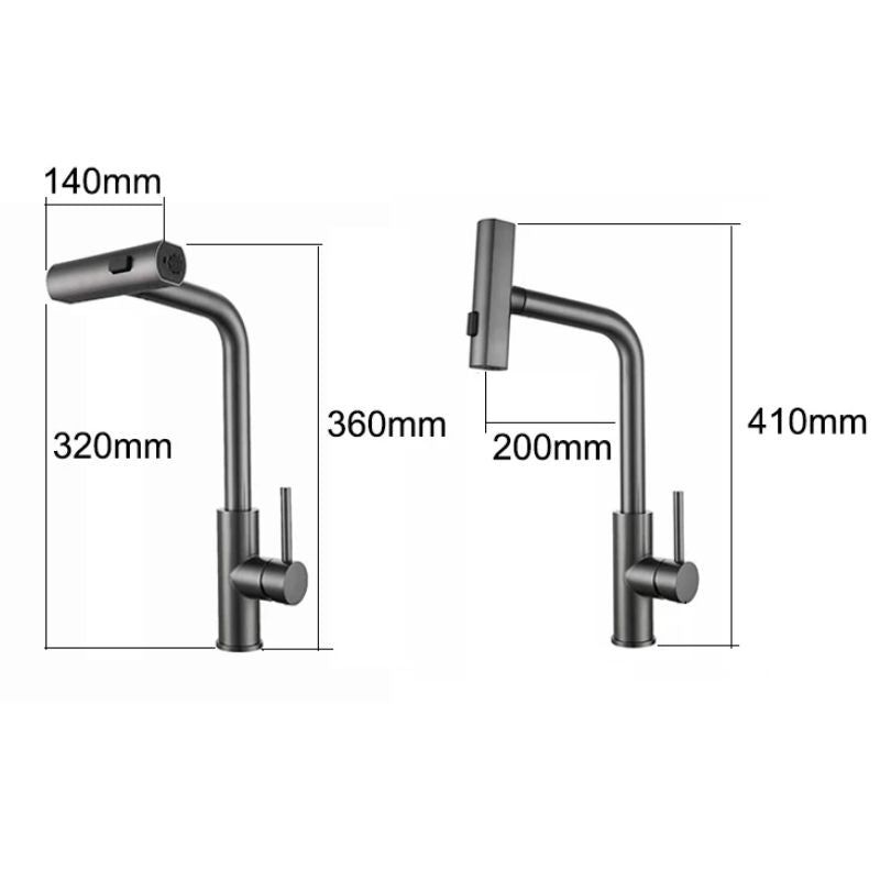 torneira gourmet preta