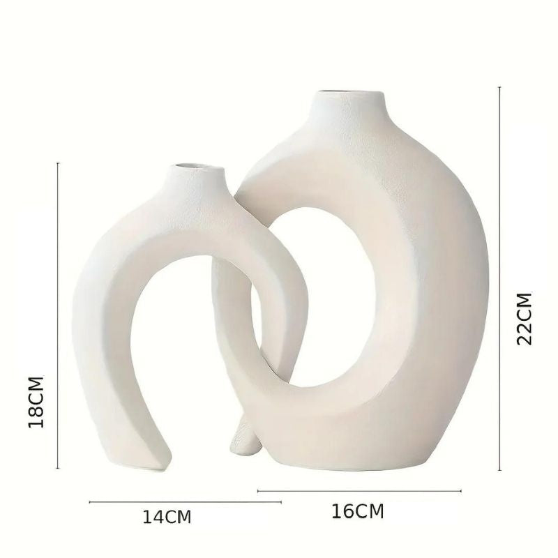 Vaso Decorativo de Porcelana Bege