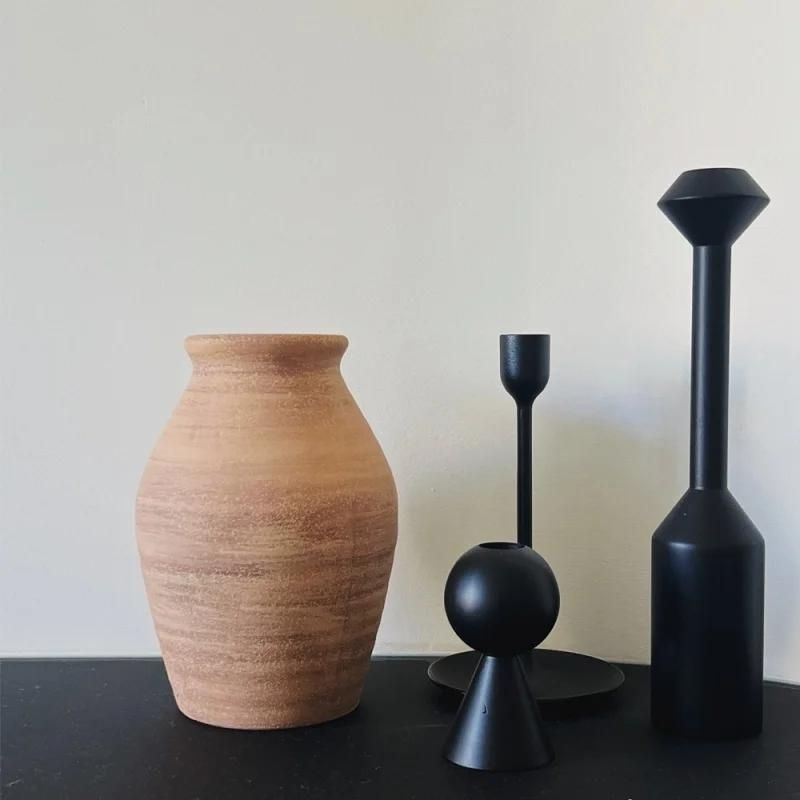 Vaso Decorativo de Porcelana Marrom