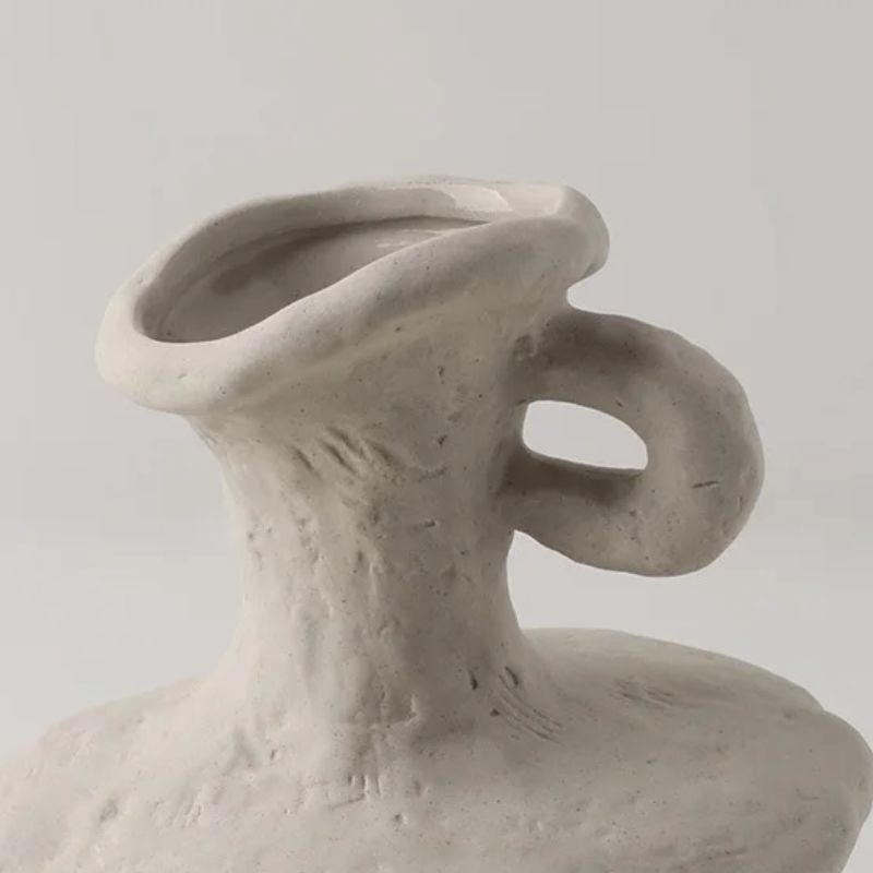 Vaso Decorativo de Porcelana Cinza