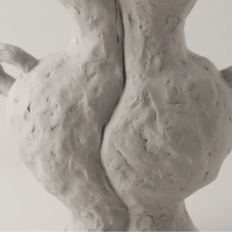 Vaso Decorativo de Porcelana Cinza