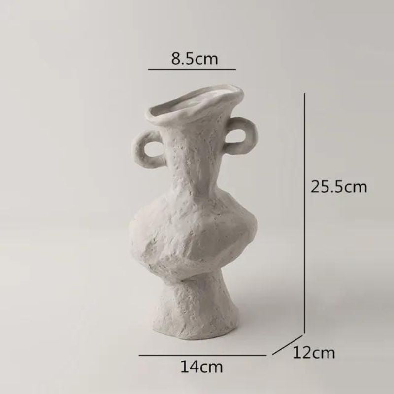 Vaso Decorativo de Porcelana Cinza