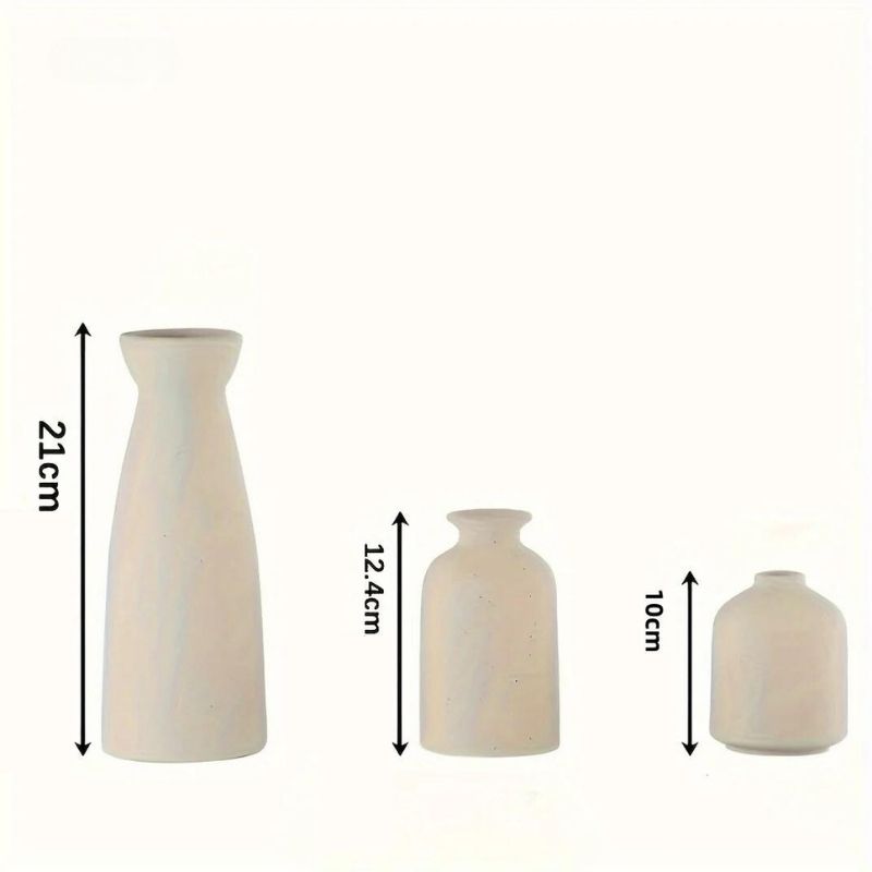 Vaso Decorativo de Cerâmica Bege