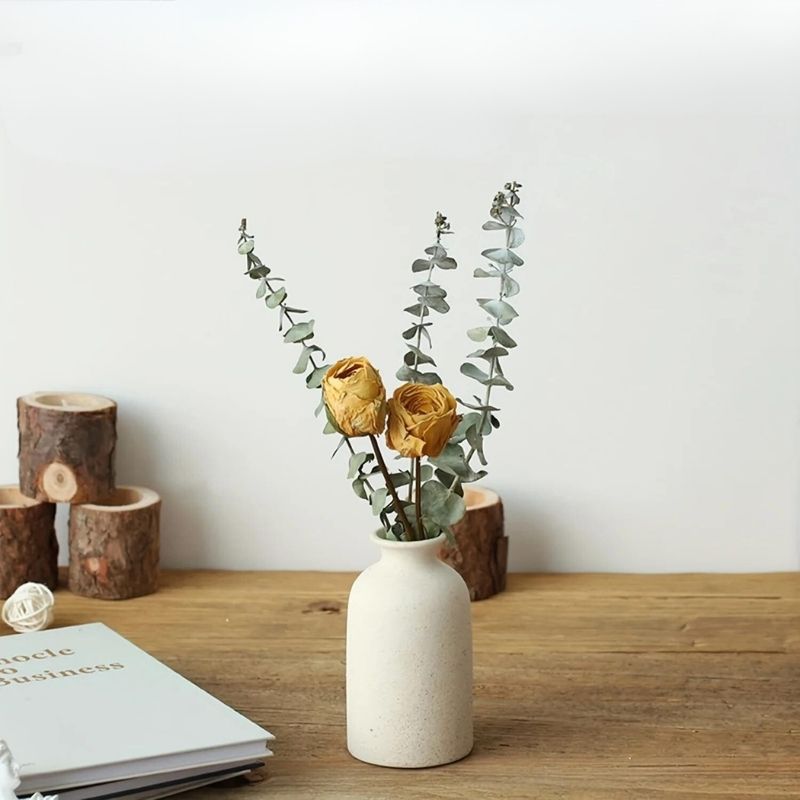 Vaso Decorativo de Cerâmica Bege