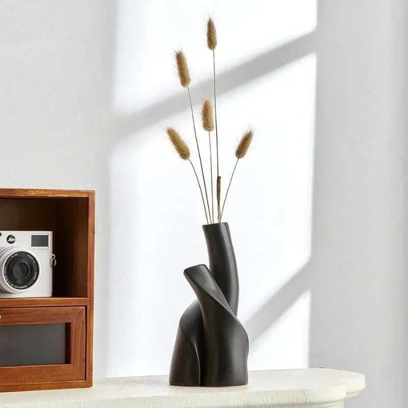 Vaso Decorativo de Porcelana Bege