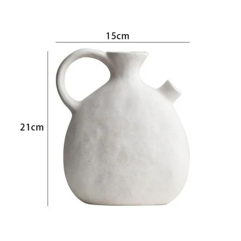 Vaso Decorativo de Cerâmica Branco