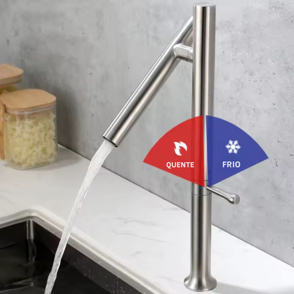 Torneira Gourmet Inox Articulada Dobrável