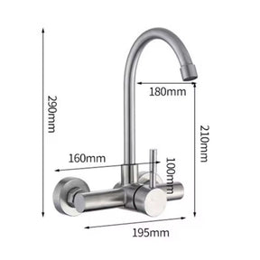 Torneira Gourmet Parede Inox Monocomando