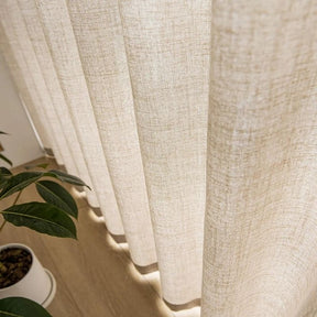 cortina de linho para sala e quarto bege