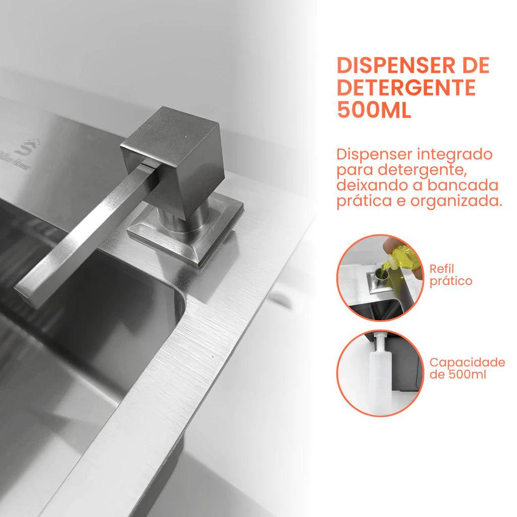 cuba cozinha gourmet inox 60x40 com acessorios aliannce 4