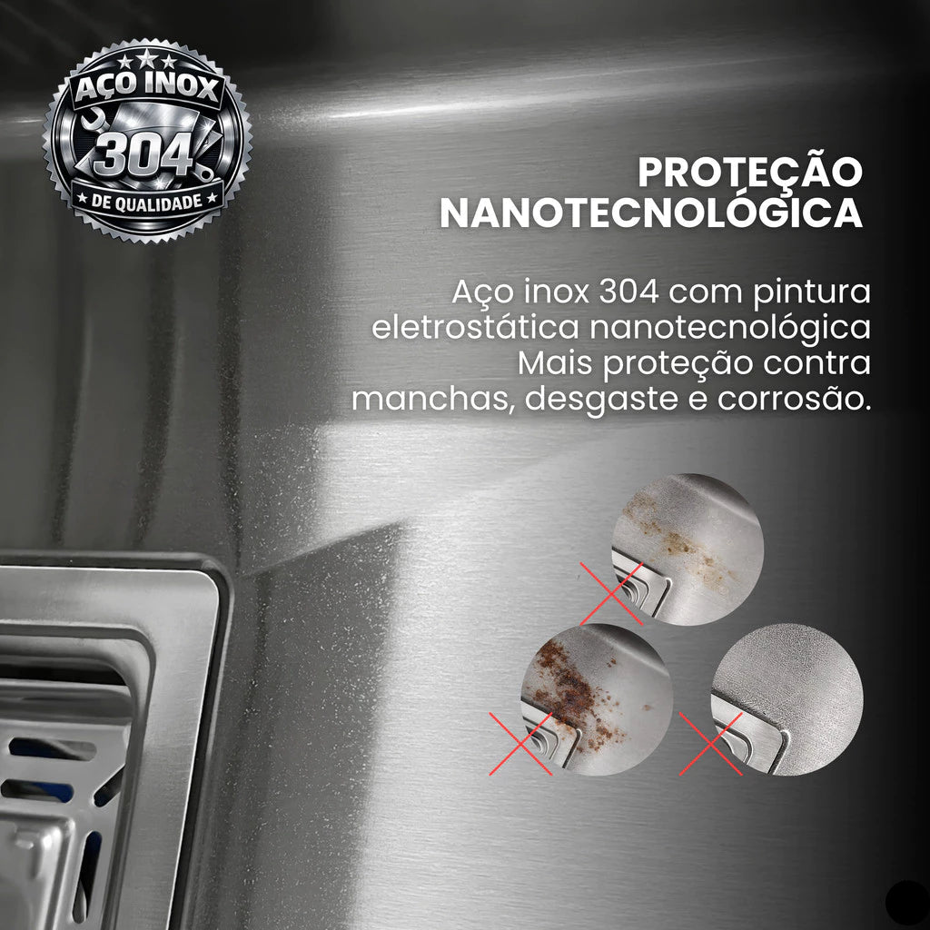 cuba cozinha gourmet inox 60x40 com acessorios aliannce 7